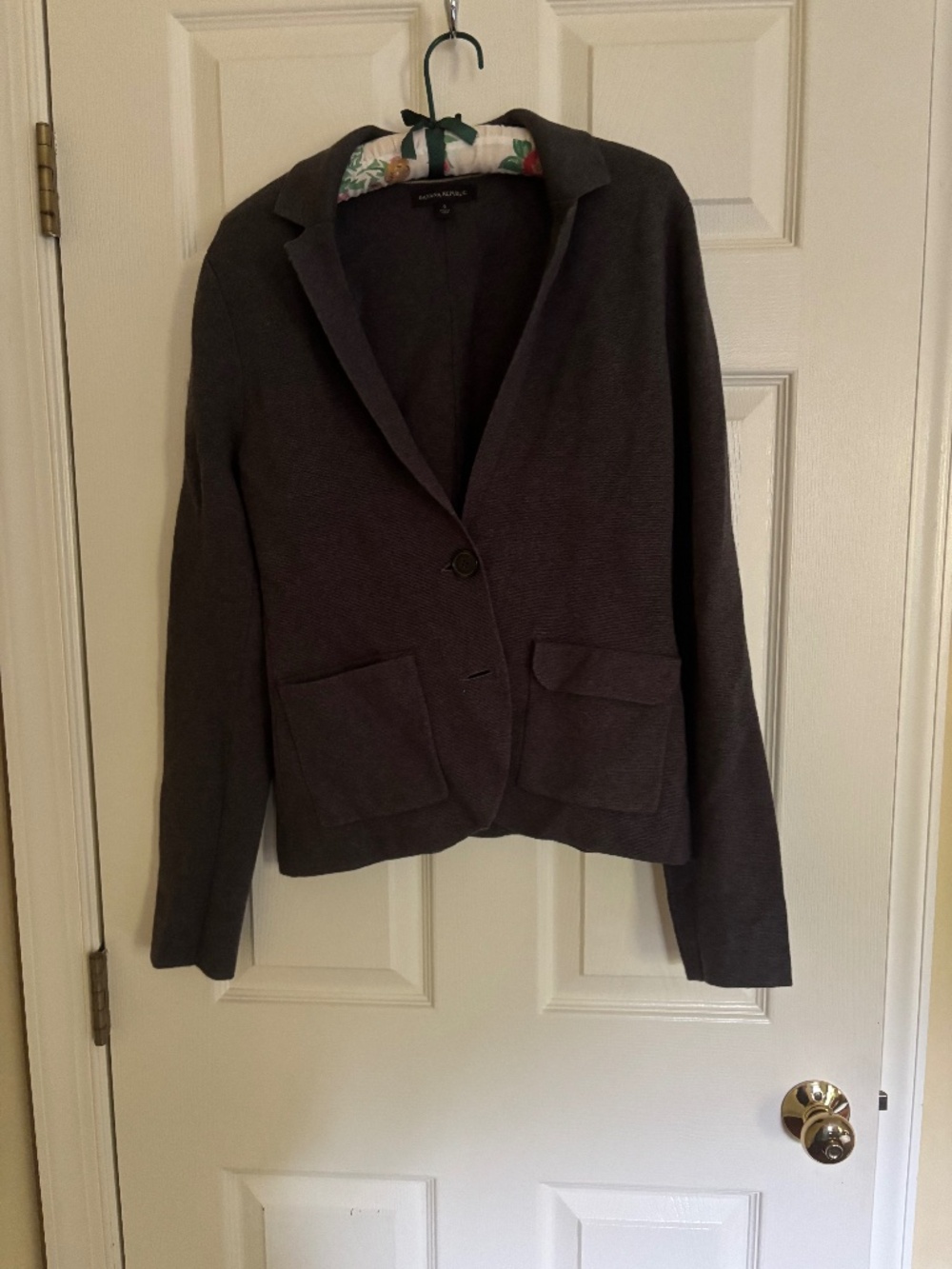 Banana Republic Dark Gray Knit Blazer